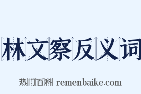林文察反义词是什么意思的图片